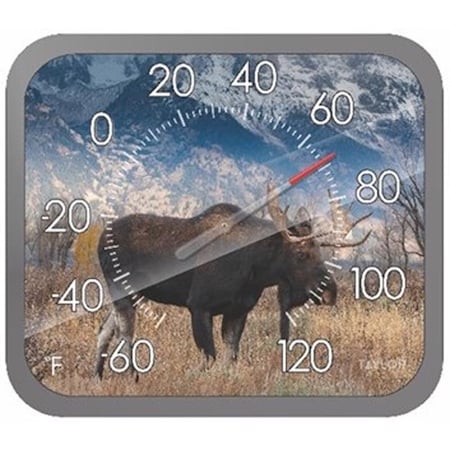 Taylor Taylor Moose Dial Thermometer Plastic Multicolored 14 in. 5307064